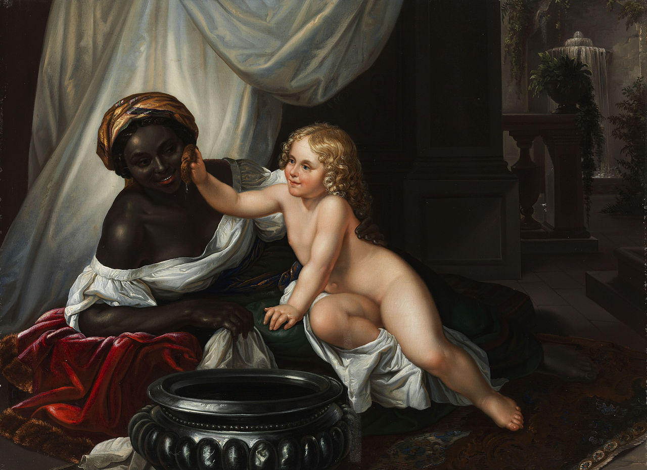 The whitewash, vintage artwork by Carl Joseph Begas, A3 (16x12") Poster Print