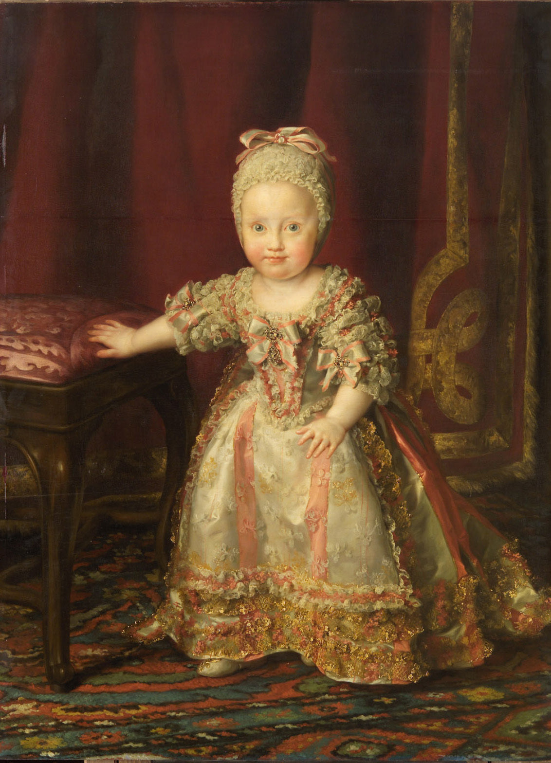 Maria Theresa von Neapel (1772-1807) as a Child, vintage artwork by Anton Raphael Mengs, 12x8" (A4) Poster