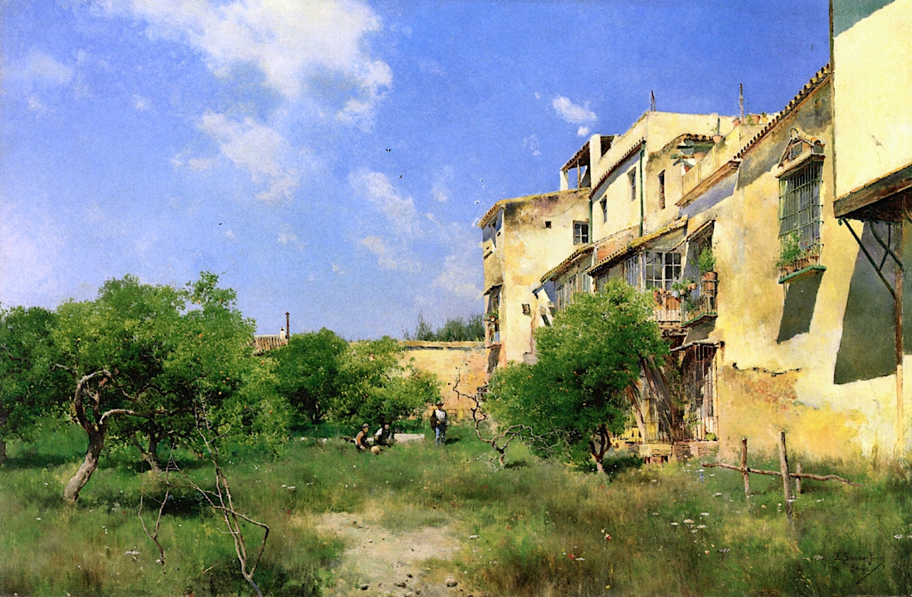 Orchard in Seville by Emilio Sanchez-Perrier,A3(16x12")Poster