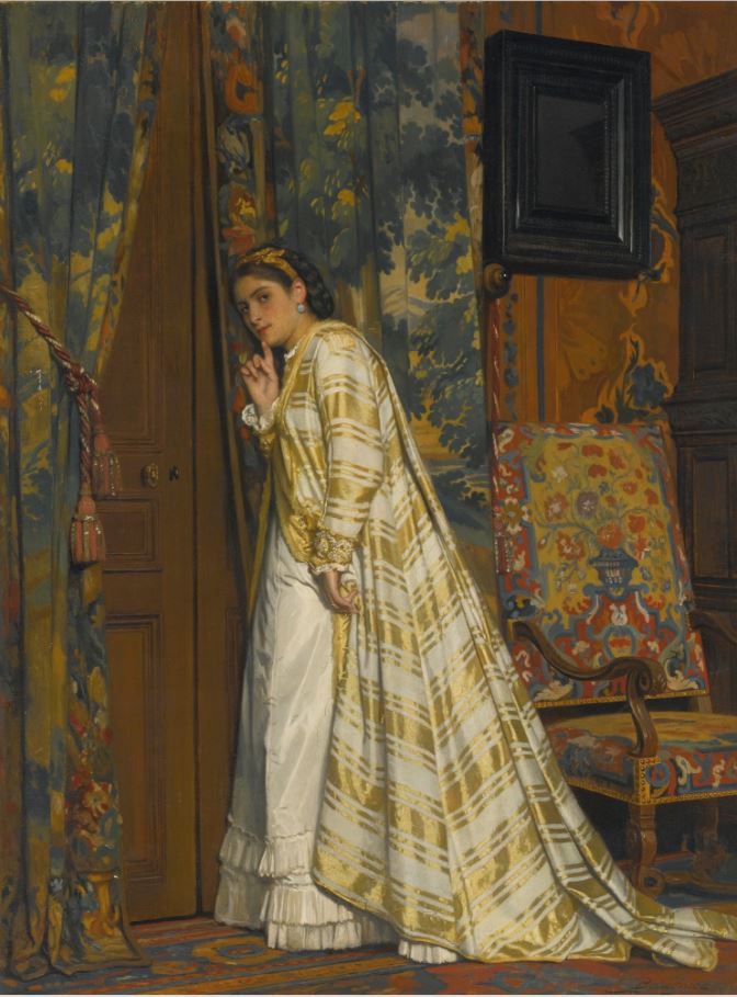 Behind Closed Doors, vintage artwork by Charles Baugniet, A3 (16x12") Poster Print