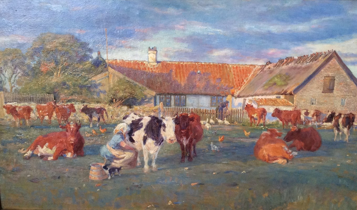 Evening in Saltholm, vintage artwork by Theodor Philipsen, 12x8" (A4) Poster