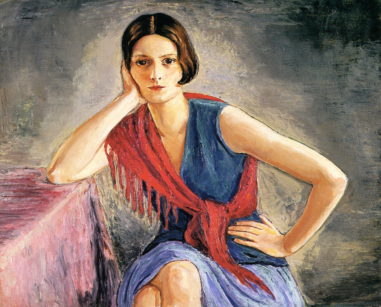 Irish Woman, vintage artwork by Nils Dardel, 12x8" (A4) Poster