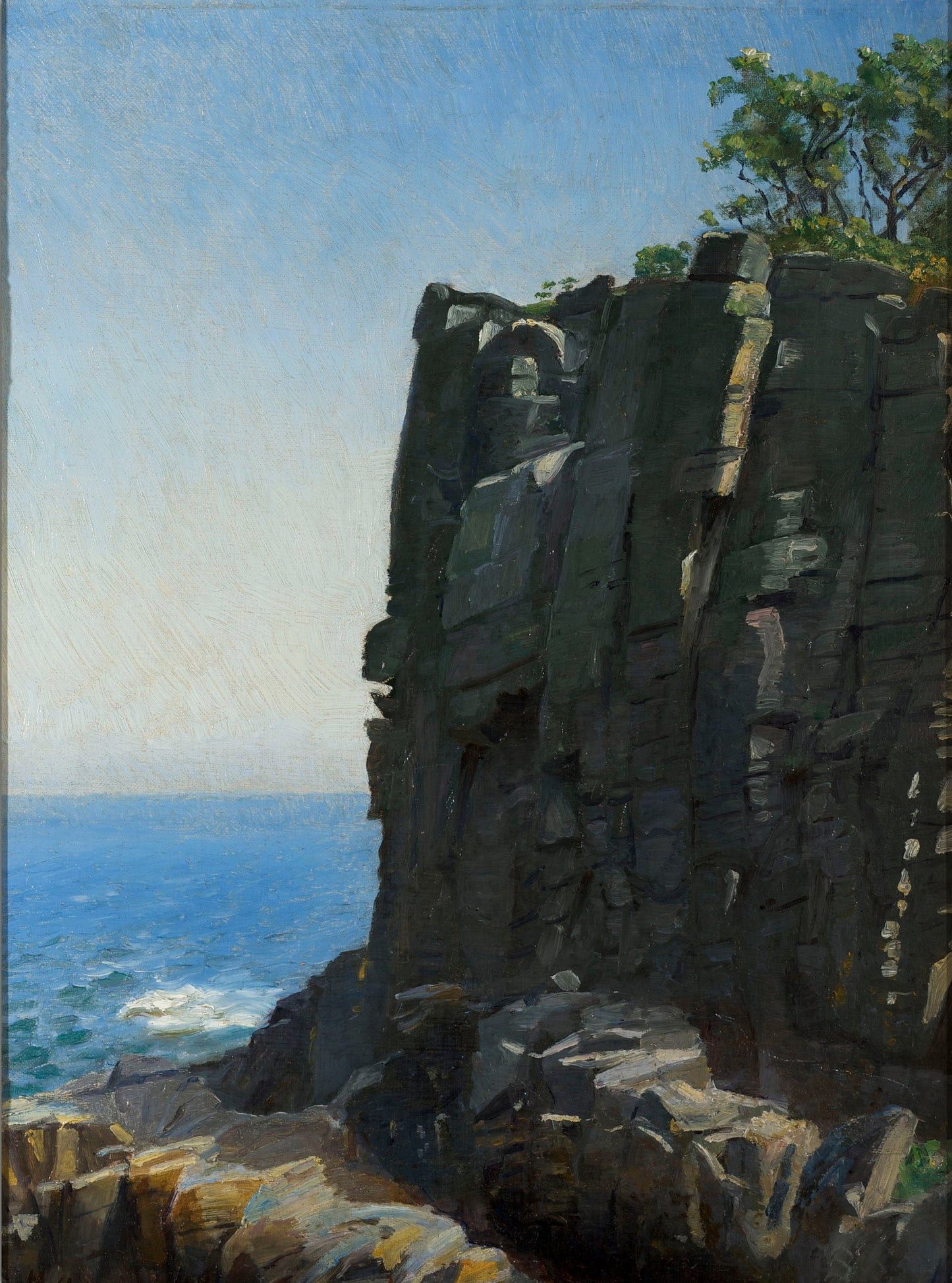 The Sanctuary Cliff at Rø, vintage artwork by Michael Peter Ancher, 12x8" (A4) Poster