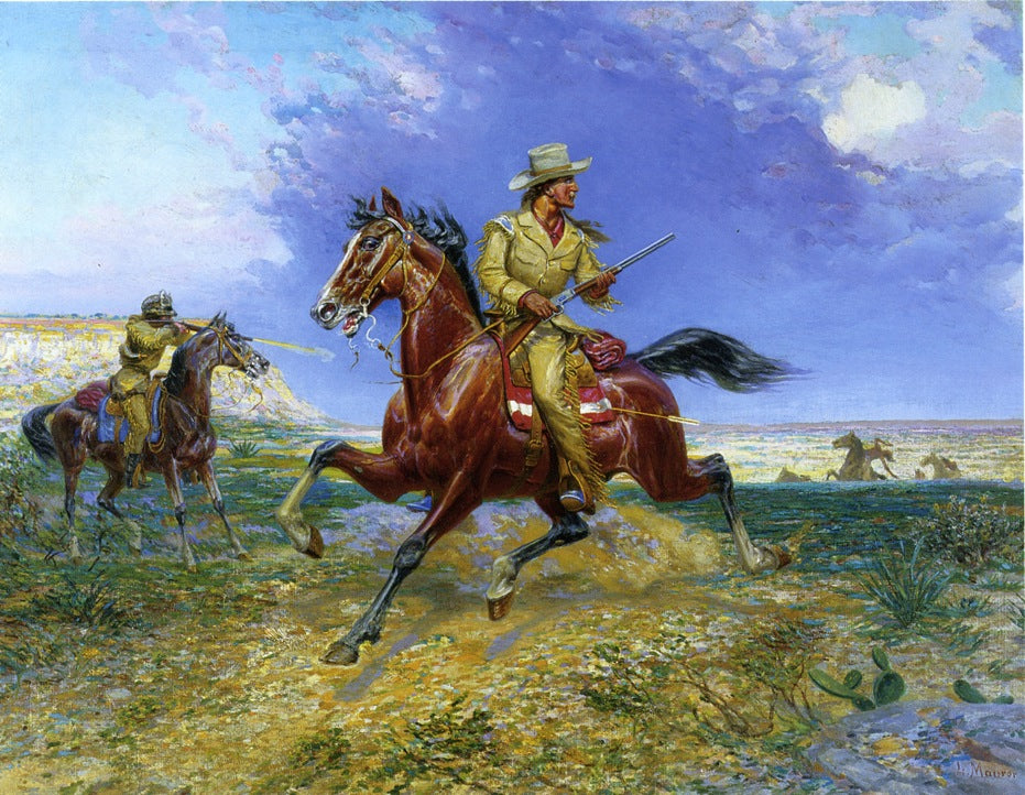 Texas Jack, vintage artwork by Louis Maurer, 12x8" (A4) Poster