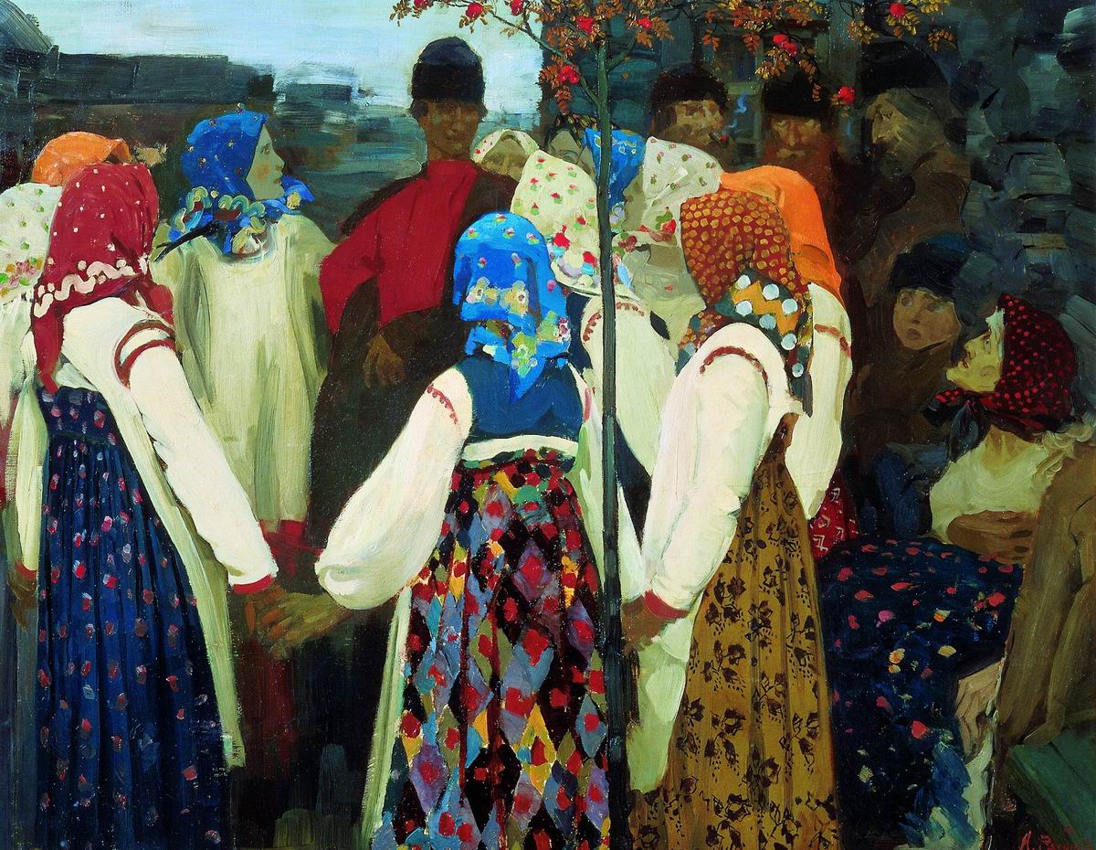 The Round Dance by Andrei Petrovich Riabushkin,A3(16x12")Poster