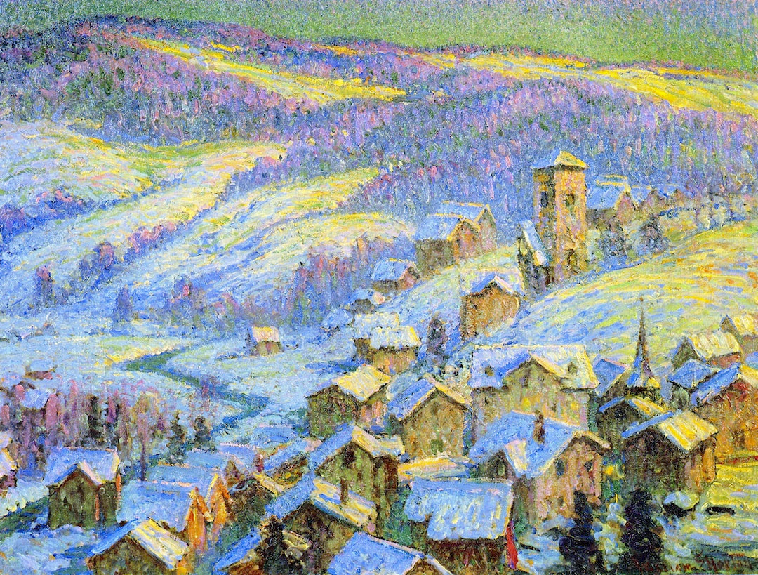 ight, Village in the Valley, Gstaad by William Samuel Horton,A3(16x12")Poster