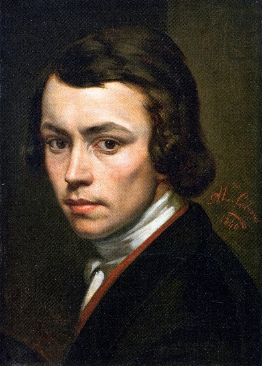 Self Portrait (aged 17), vintage artwork by Alexandre Cabanel, 12x8" (A4) Poster