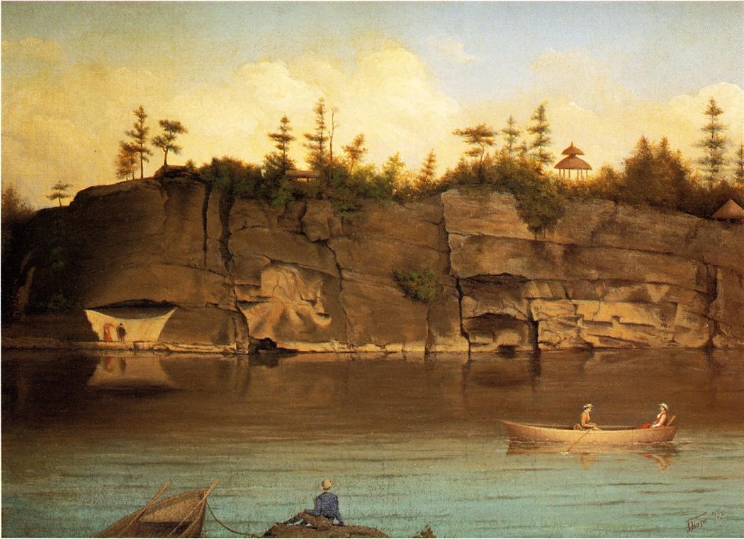 Outing at Lake Mohonk, vintage artwork by James Hope, A3 (16x12") Poster Print