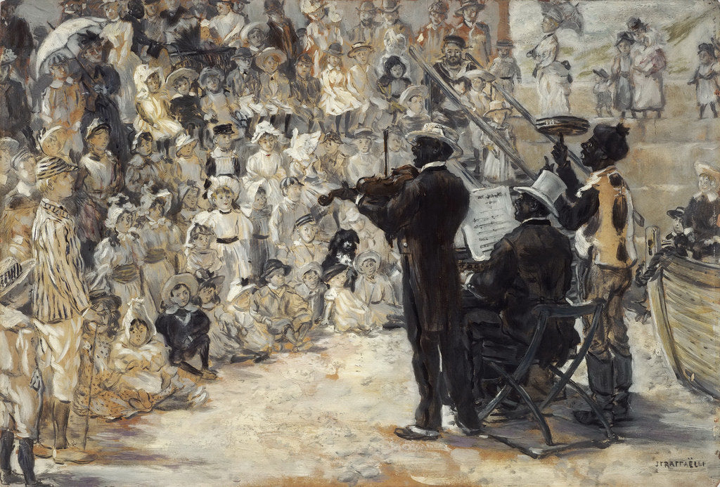 The Minstrels, vintage artwork by Jean-François Raffaëlli, 12x8" (A4) Poster