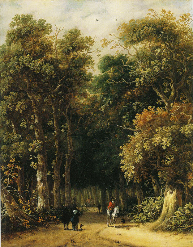 Landscape with Carriage, vintage artwork by Roelof van Vries, 12x8" (A4) Poster