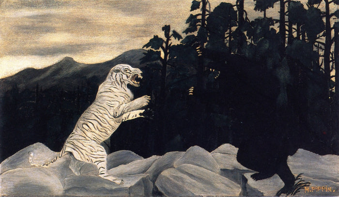 The Blue Tiger by Horace Pippin,16x12(A3) Poster