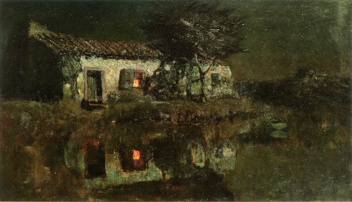 Castro Adobe, vintage artwork by Charles Rollo Peters, 12x8" (A4) Poster