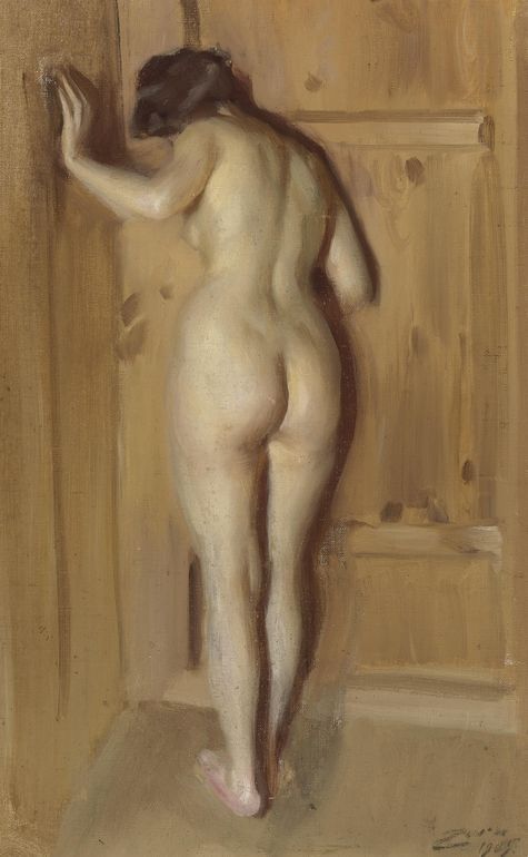 The Chamber Door by Anders Zorn,A3(16x12")Poster