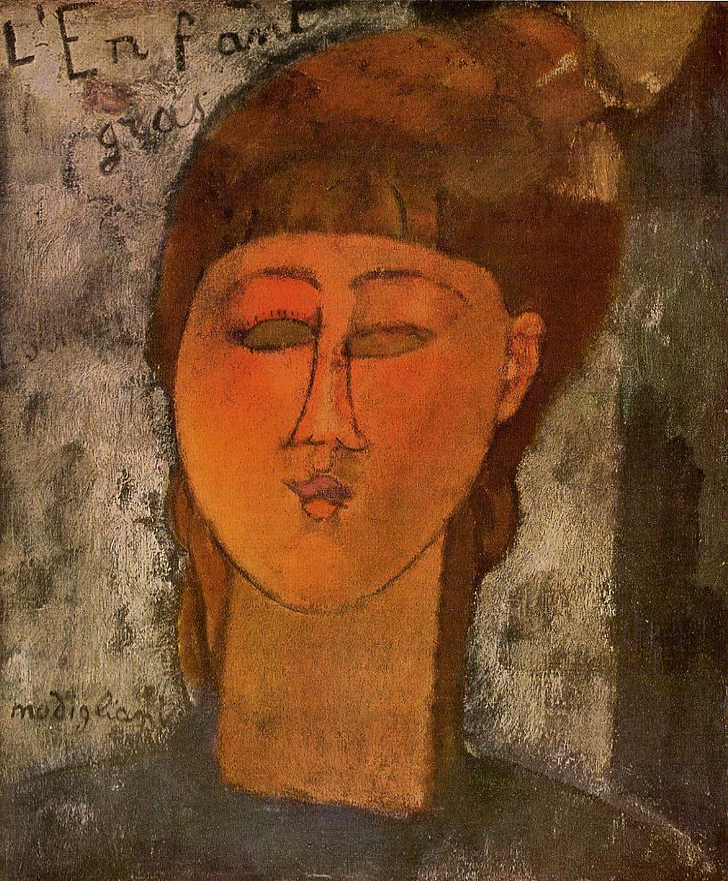 The Fat Child, vintage artwork by Amedeo Modigliani, 12x8" (A4) Poster