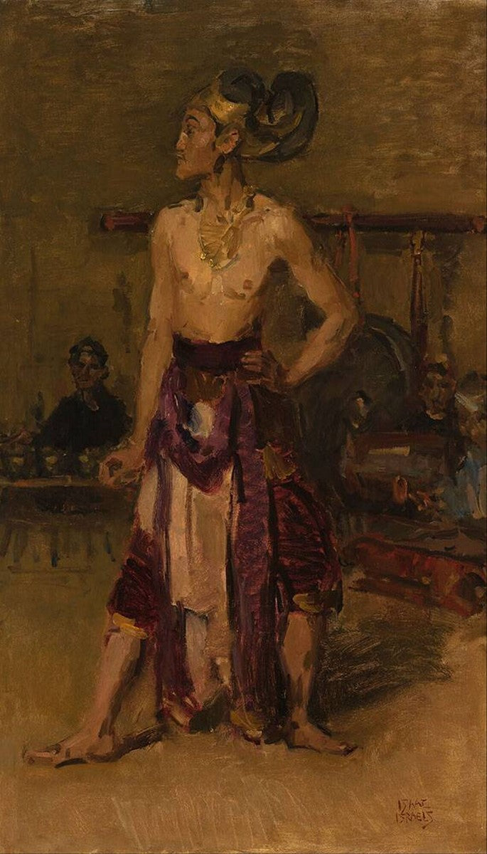 Javanese Dancer, vintage artwork by Isaac Israels, 12x8" (A4) Poster
