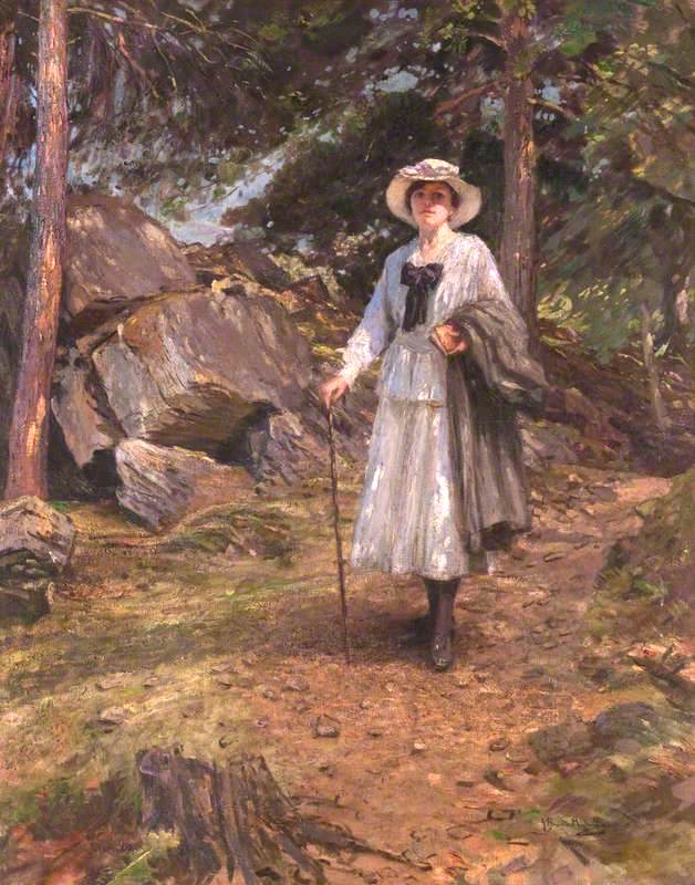 The Woodland Path by James Hamilton Mackenzie,16x12(A3) Poster