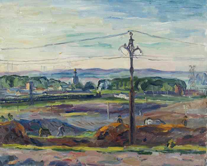 The Outskirts of Moscow, vintage artwork by Aristarkh Lentulov, 12x8" (A4) Poster