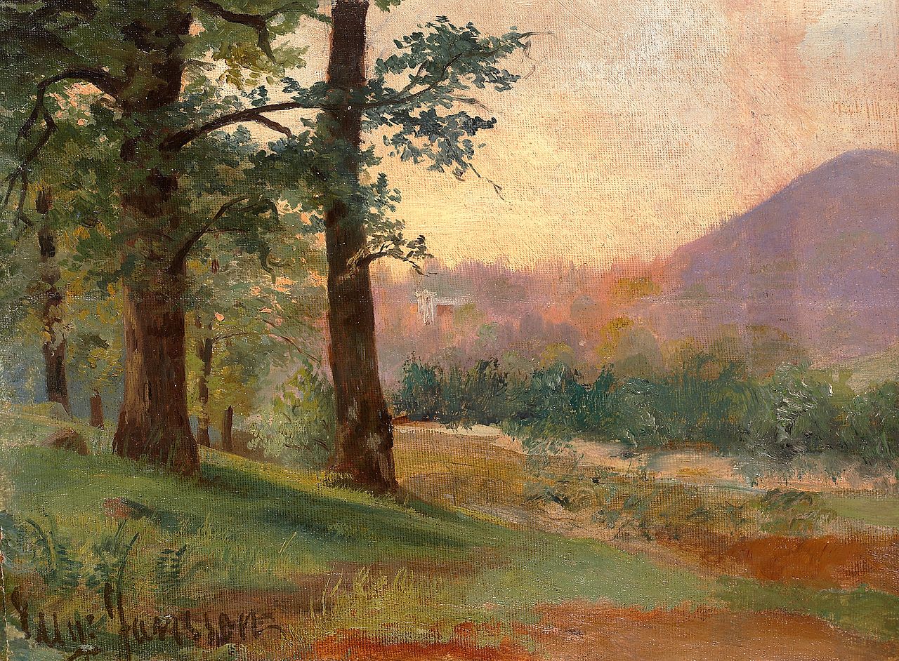 At the forest's edge, vintage artwork by Eugene Jansson, 12x8" (A4) Poster