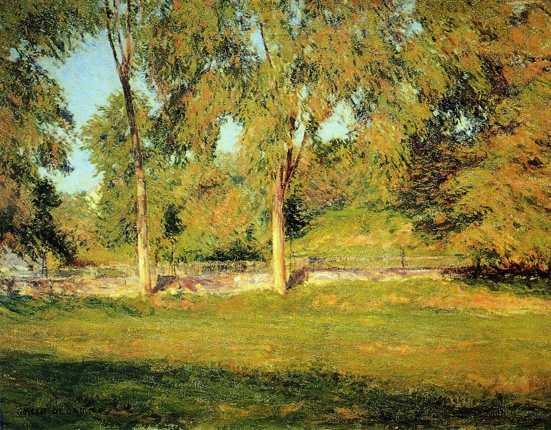 September Afternoon, vintage artwork by Joseph Rodefer DeCamp, 12x8" (A4) Poster