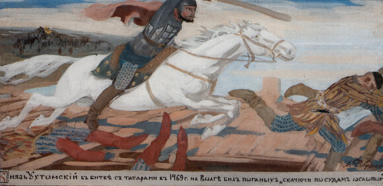 msky with Tatars on the Volga by Andrei Petrovich Riabushkin,A3(16x12")Poster
