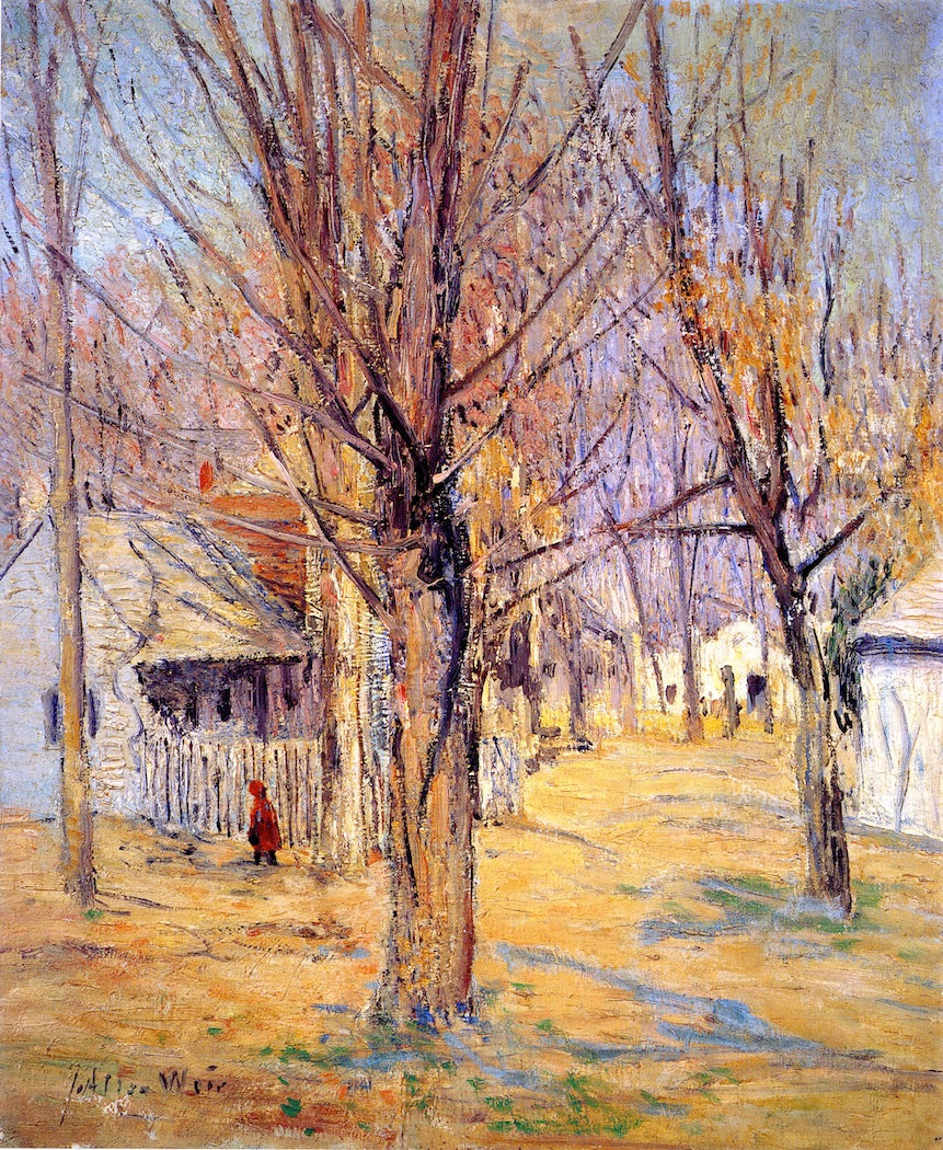 Connecticut Village, vintage artwork by Julian Alden Weir, 12x8" (A4) Poster