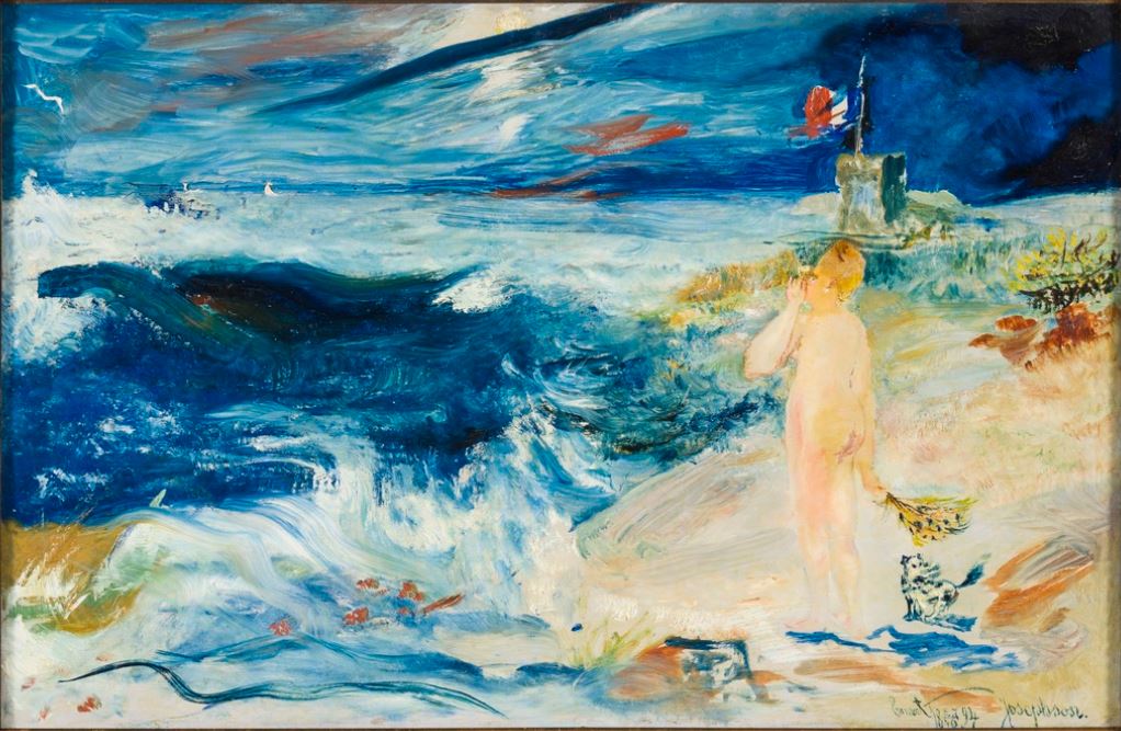 At the Seashore, vintage artwork by Ernst Josephson, 12x8" (A4) Poster