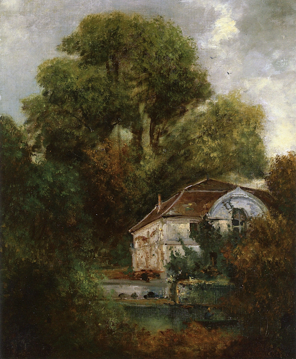 Château de Beaulieu; near Lausanne, vintage artwork by Gustave Courbet, A3 (16x12") Poster Print