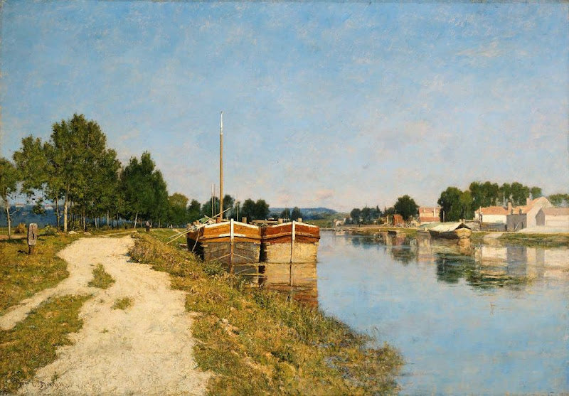 Morning on the Loing at Moret by William Lamb Picknell,A3(16x12")Poster