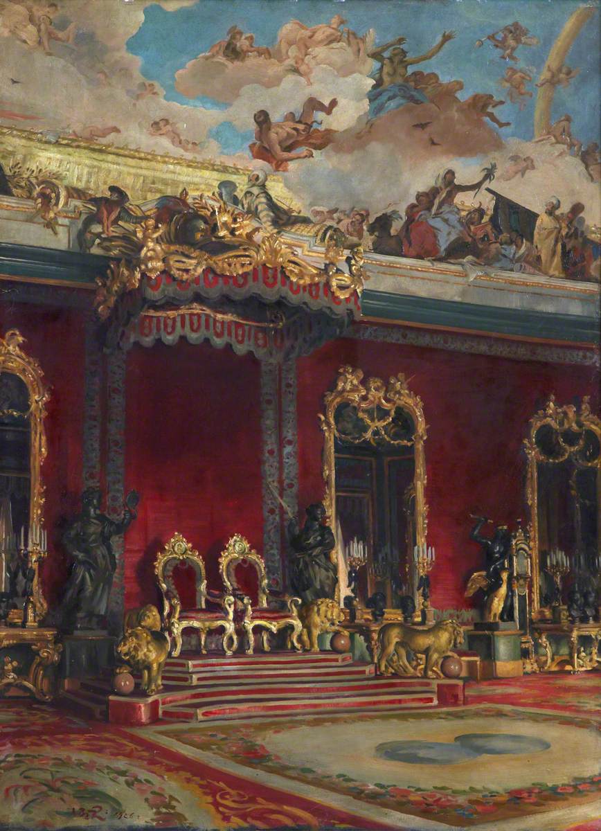 one Room, Royal Palace, Madrid by William Bruce Ellis Ranken,16x12(A3) Poster
