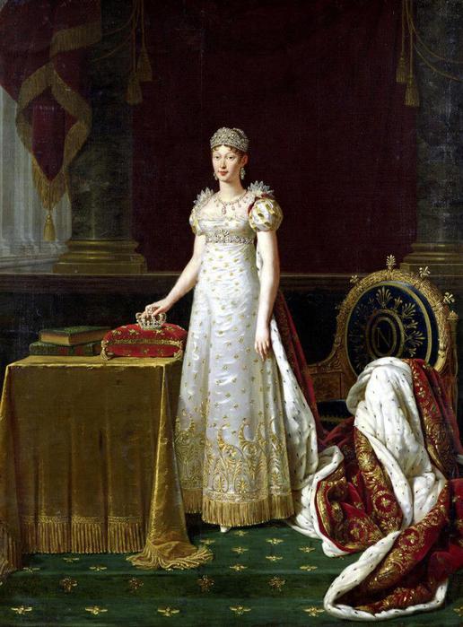 Portrait of Marie-Louise of Austria, wife of Napoleon and empress of France, vintage artwork by Robert Lefèvre, 12x8" (A4) Poster