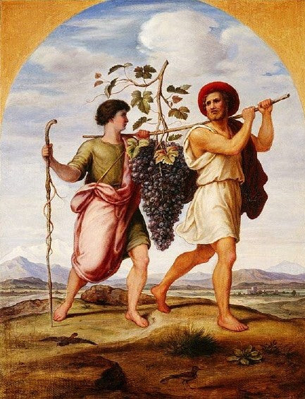 Die Kundschafter aus Kanaan (The Explorers of Canaan), vintage artwork by Johann Heinrich Ferdinand Olivier, 12x8" (A4) Poster