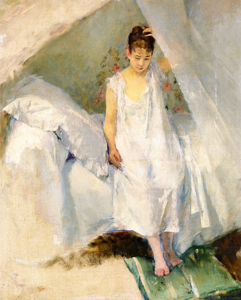 Alcove, vintage artwork by Eva Gonzales, 12x8" (A4) Poster