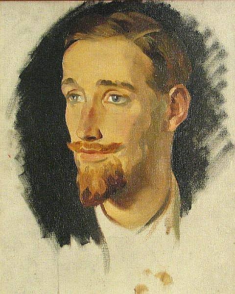 Portrait of Gerald Heard by Glyn Warren Philpot,16x12(A3) Poster