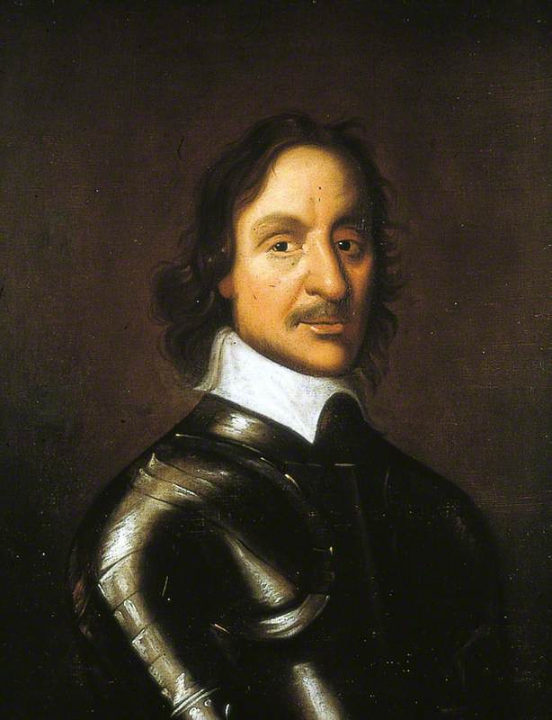 Oliver Cromwell (1599–1658), vintage artwork by British School 17th Century - Unknown, 12x8" (A4) Poster