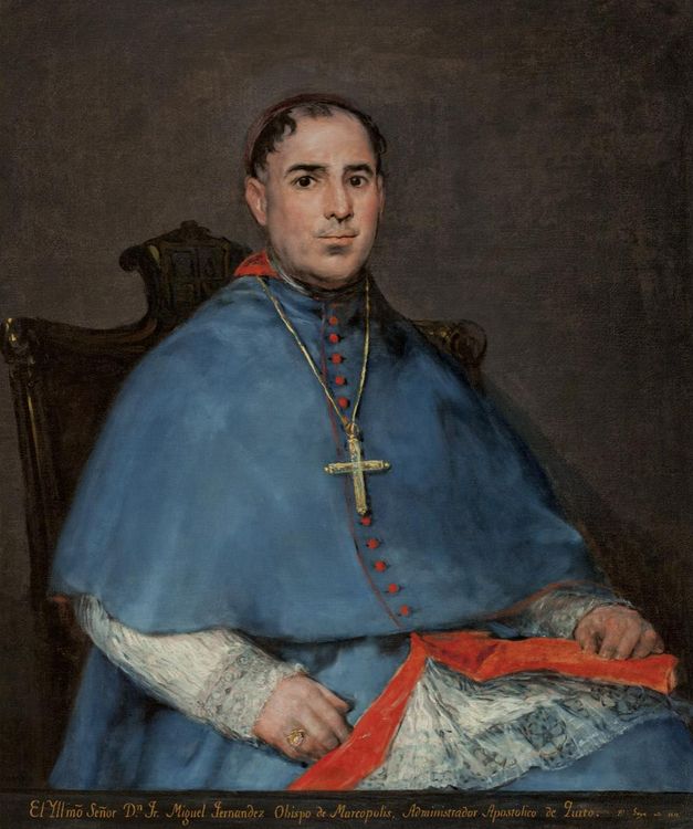 Fray Miguel Fernandez y Flores, vintage artwork by Francisco de Goya y Lucientes, 12x8" (A4) Poster