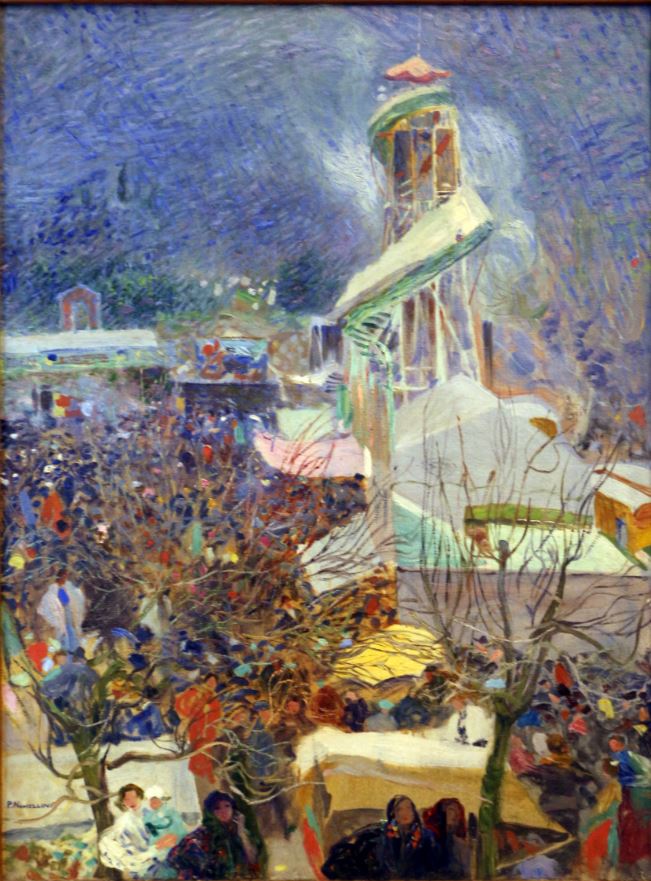 The Fair in Pietrasanta by Plinio Nomellini,A3(16x12")Poster