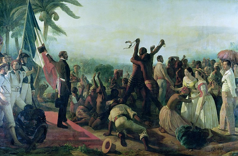 Proclamation of the Abolition of Slavery in the French Colonies, vintage artwork by Francois-Auguste Biard, A3 (16x12") Poster Print