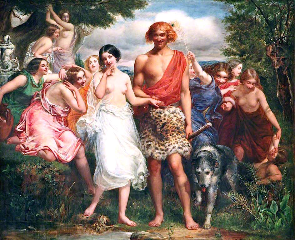 Cymon and Iphigenia, vintage artwork by Sir John Everett Millais, 12x8" (A4) Poster
