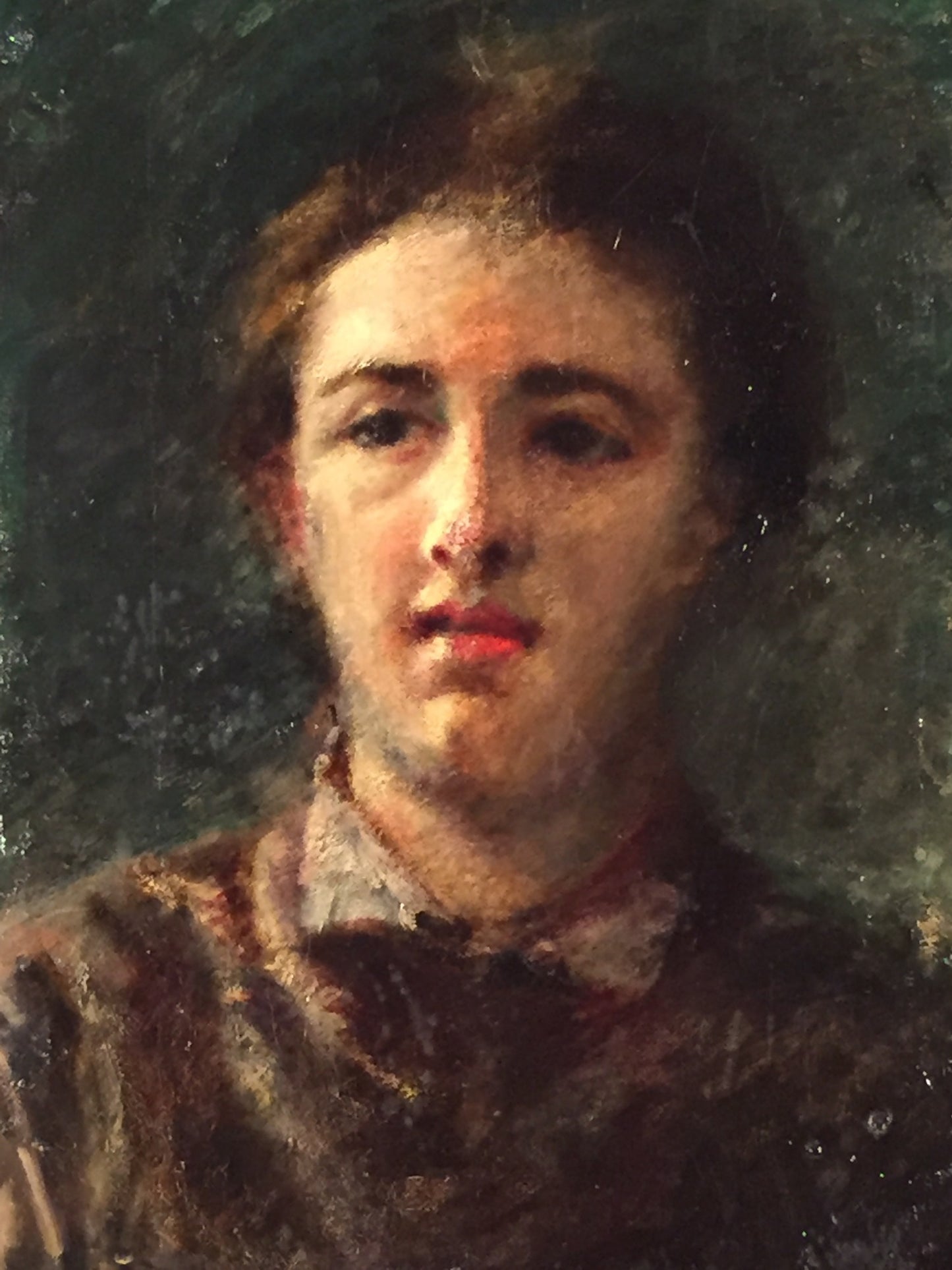 Portrait of an Elegant Woman, vintage artwork by Daniele Ranzoni, 12x8" (A4) Poster