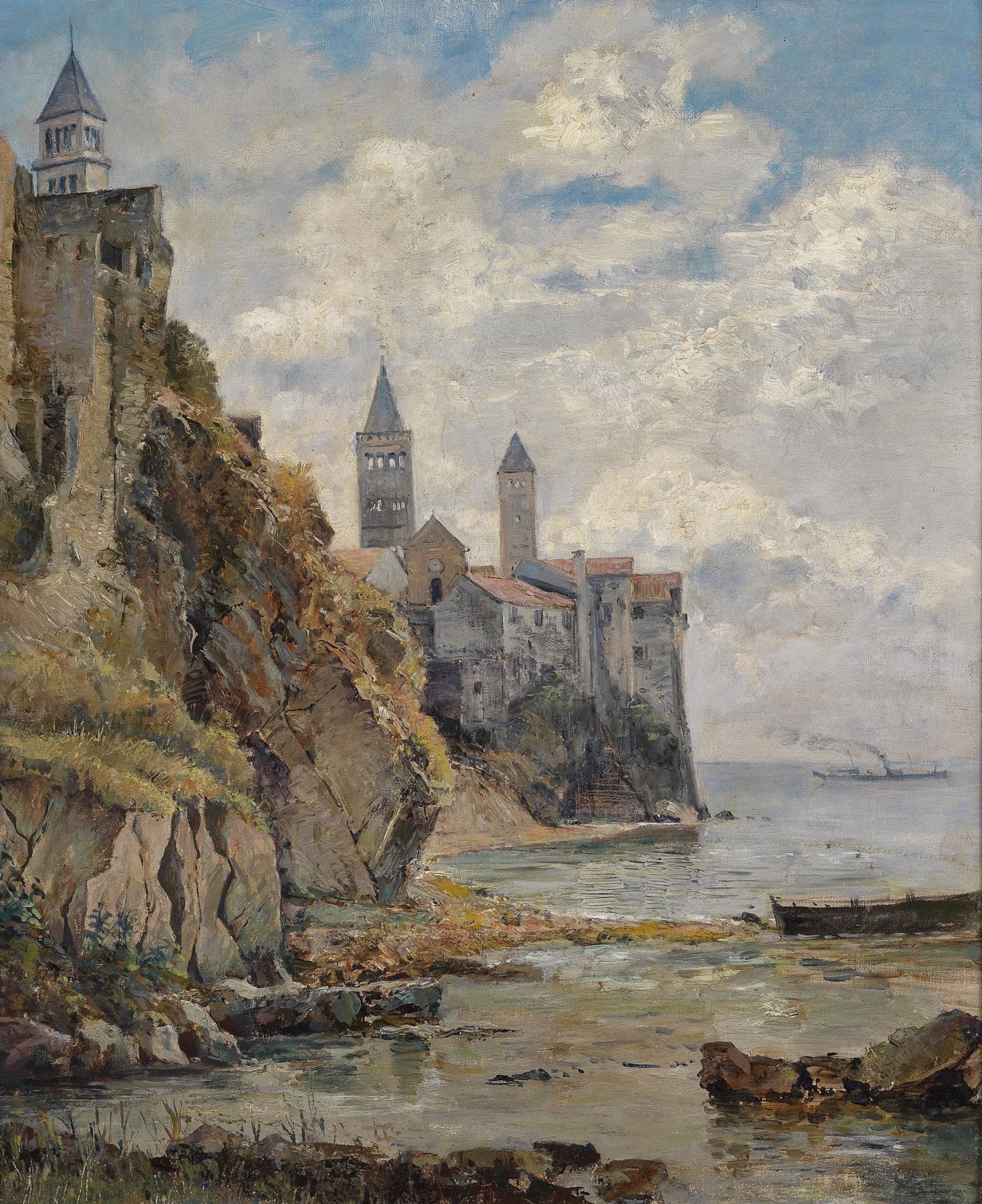 On the Island of Rab, vintage artwork by Marie Egner, 12x8" (A4) Poster