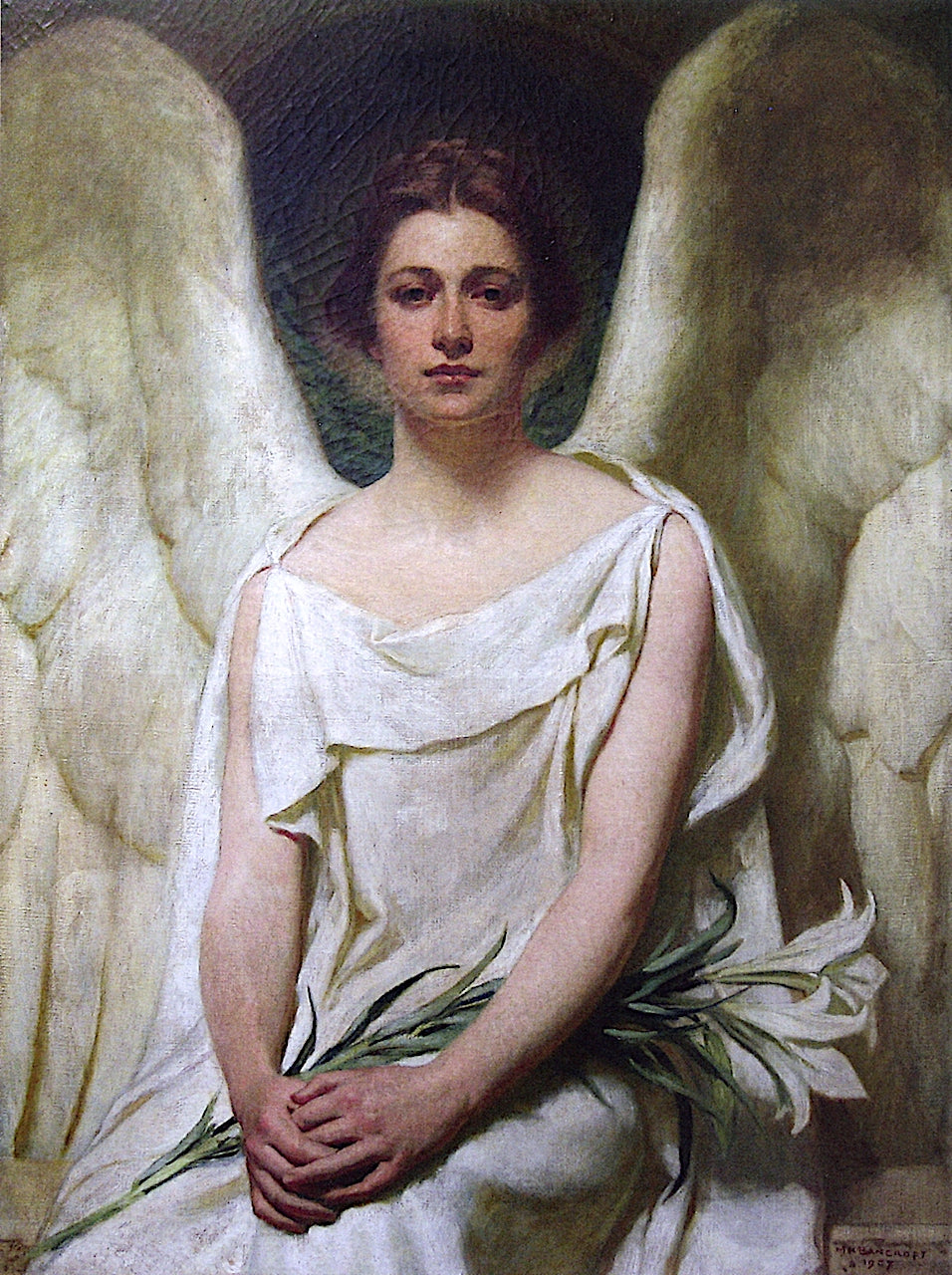Mater Amor, vintage artwork by Milton Bancroft, 12x8" (A4) Poster