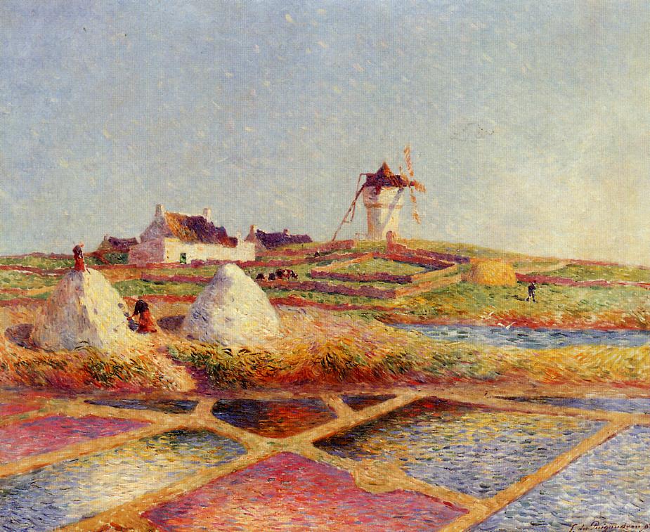 ape with Mill near the Salt Ponds by Ferdinand du Puigaudeau,A3(16x12")Poster
