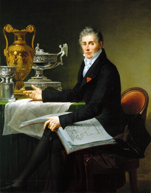 Portrait of Jean-Baptiste Claude Odiot, vintage artwork by Robert Lefèvre, 12x8" (A4) Poster