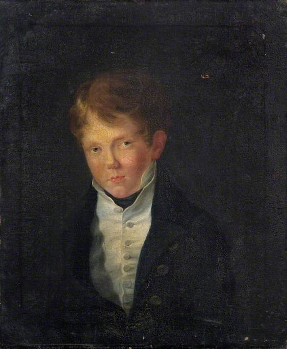 Arthur Edward Campbell, vintage artwork by British School 19th Century - Unknown, A3 (16x12") Poster Print