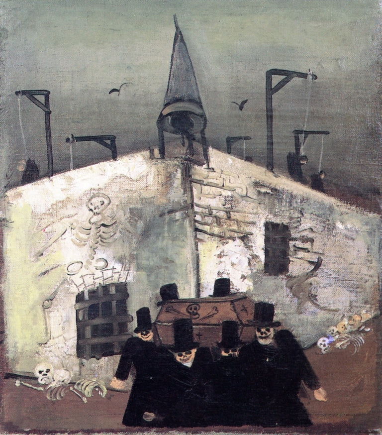 Gallows, vintage artwork by Felix Nussbaum, 12x8" (A4) Poster
