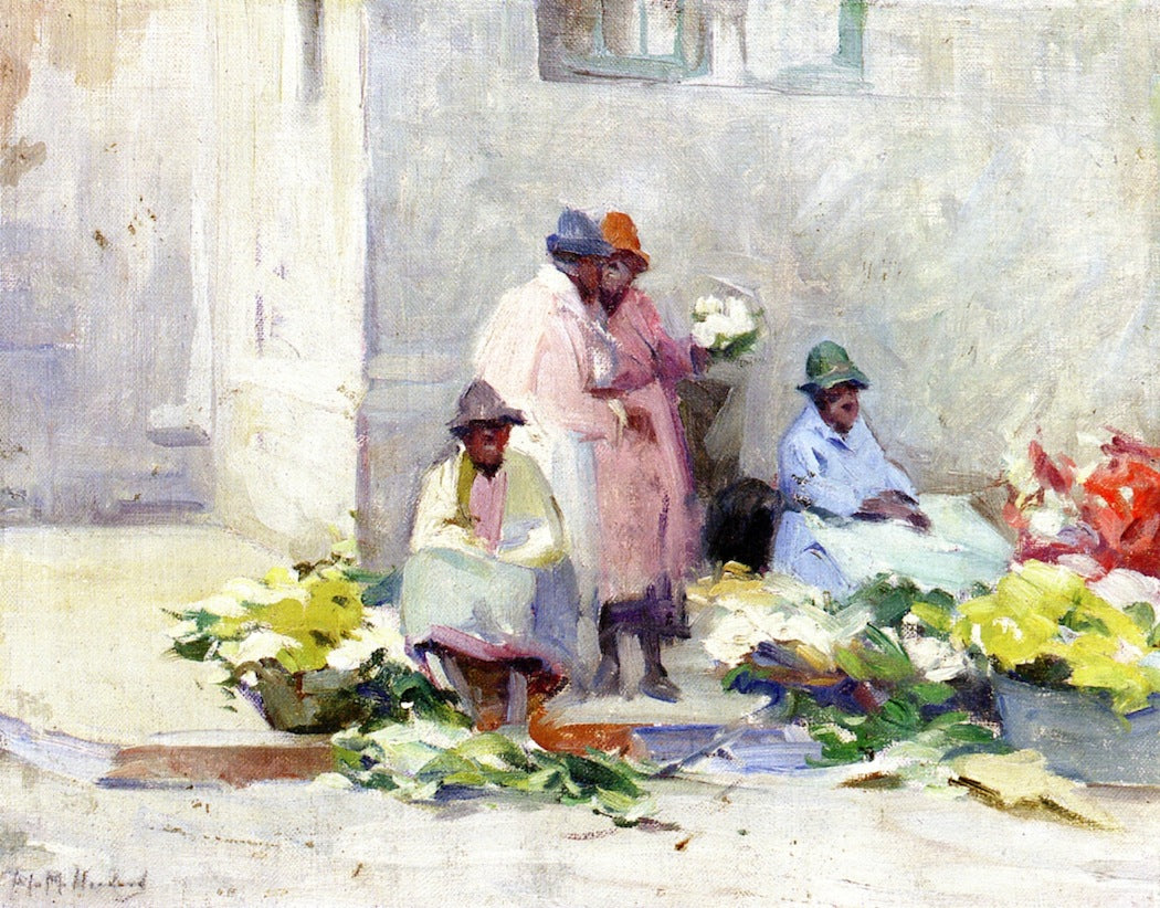 Flower Sellers, vintage artwork by Mabel May Woodward, 12x8" (A4) Poster