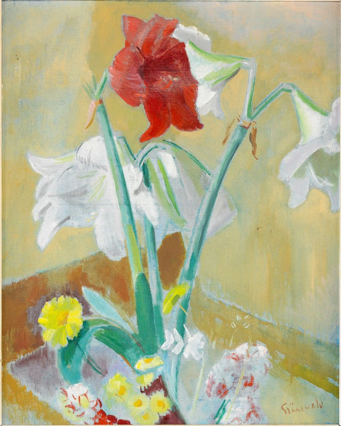 Still life with Amaryllis by Isaac Grünewald,16x12(A3) Poster