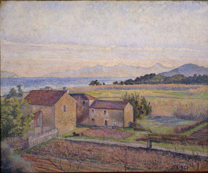 Rade de Bormes, vintage artwork by Lucien Pissarro, 12x8" (A4) Poster