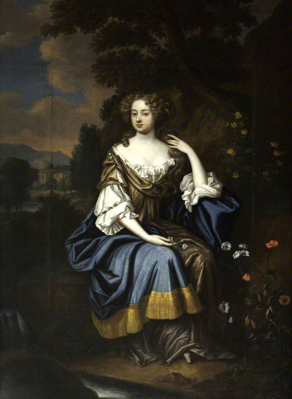 Catherine Wheatley, vintage artwork by Sir Godfrey Kneller, BT., 12x8" (A4) Poster