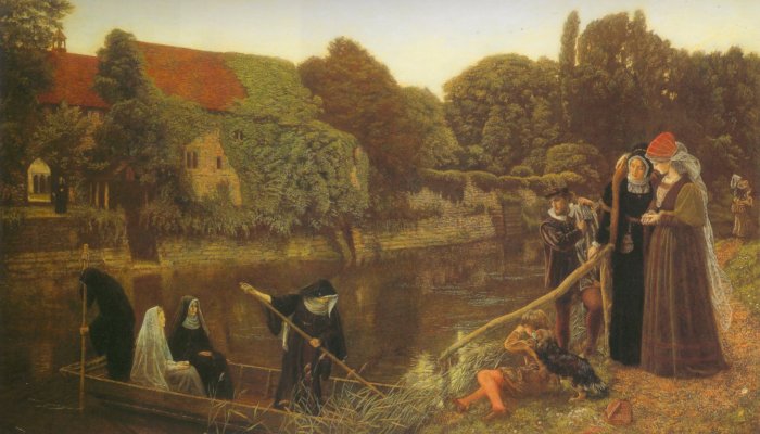 The Convent Boat, vintage artwork by Arthur Hughes, 12x8" (A4) Poster